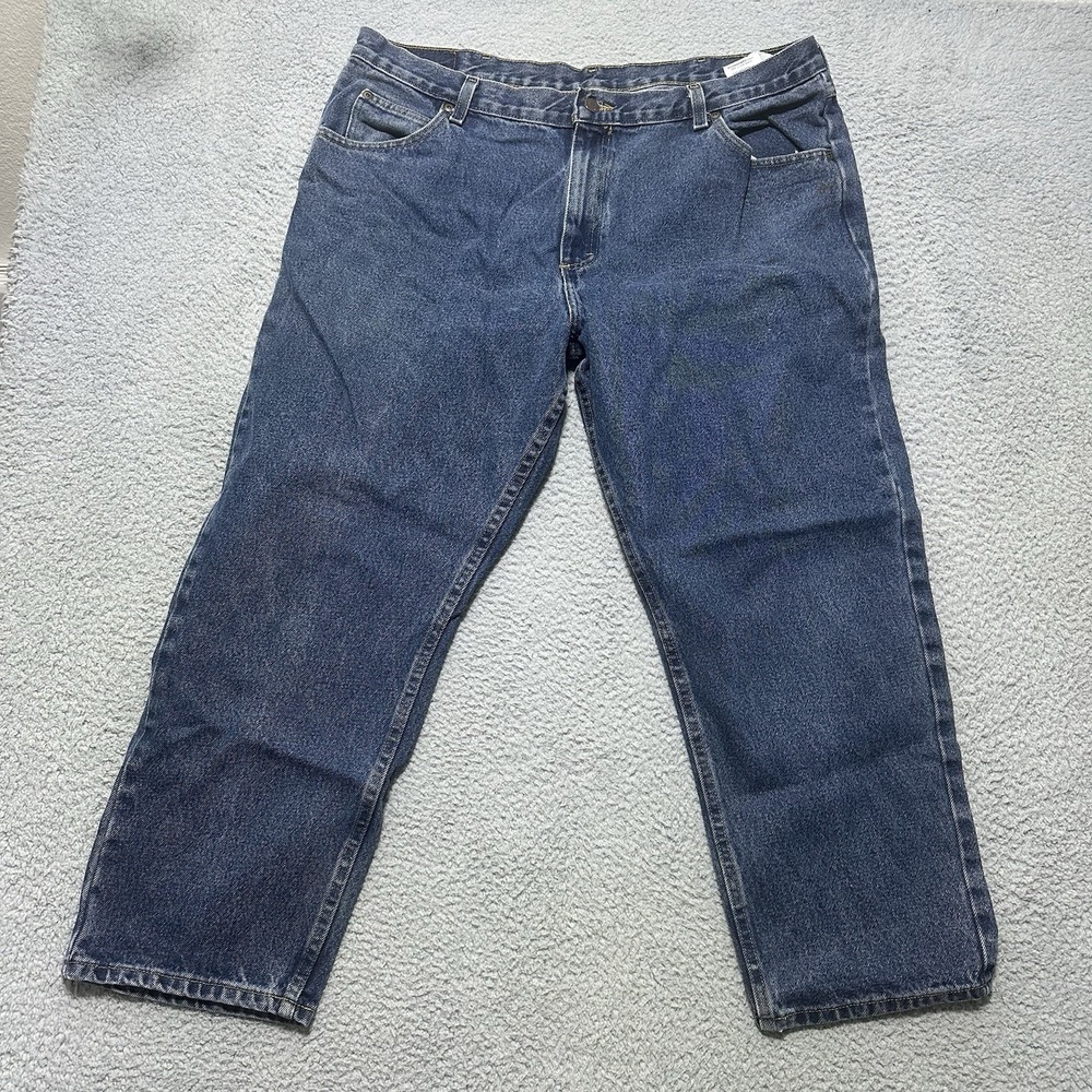 Wrangler Denim Blue Jeans Men's 40X32 Relaxed Fit 9760WDR Distressed Workwear